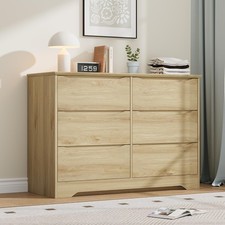 Wooden Dresser with 6 Drawers Modern Large Chest with Deep Storage for Bedroom Dresser price