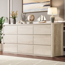 Modern 9 Drawers Dresser for Bedroom, Wooden Chest of Drawers ,Storage Cabinet Dresser price