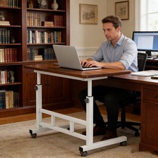 Computer Desk with Universal Wheels, for Home Office, Sofa, Small Space New Desk price