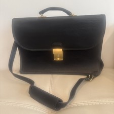 Vintage  COACH Diplomat Attache Black Leather Briefcase Messenger Bag MINT Unisex Briefcase price