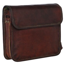 Unisex Genuine Vintage Brown Leather Messenger Bag Shoulder Laptop Briefcase Unisex Briefcase price