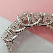 3Ct Lab-Created VVS1/D Diamond Five Stone Engagement Ring 14K White Gold Finish Diamond Five-Stone Ring price