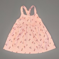 Carter’s Baby Girl 6M Cherry Overall Dress Pink Jumper Adjustable Baby Dress price