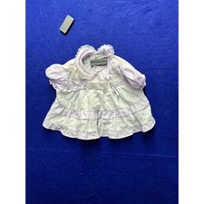 Vintage Baby Girl Cradle Togs Floral Lace Ruffle Dress 6-9M Lavender White Baby Dress price