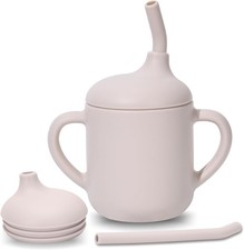 Silicone Baby Sippy Cups Shatterproof Silicone Straw Cup Sippy Cups Toddlers 1-3 Baby Cup-Sippy Cup price