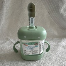 angel mine Dino Cup Sippy Cup 12.5 fl oz Green Handles Spill Proof Straw Lid Baby Cup-Sippy Cup price