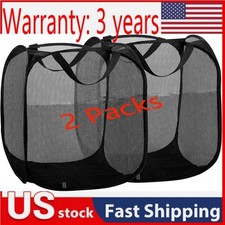 Laundry Bag Mesh Basket Foldable Mesh Popup Hamper - Portable Lightweight Home/% Laundry Basket price