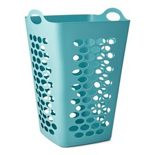 Mainstays 2 Bushel Flexible Square Laundry Hamper, Teal. Laundry Basket price