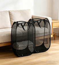 Laundry Bag Mesh Basket Foldable Mesh Popup Hamper - Portable Lightweight Home// Laundry Basket price