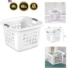 1.5 Storage Bushel Square Laundry Basket Plastic, Laundry Hamper White Laundry Basket price