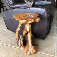 Rustic Cedar Root Flower Stand Stool - 19.5" H Tree Stump Side Table Handcrafted Office Side Table price