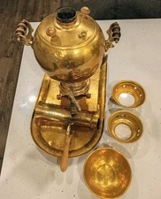 Antique  BRASS SAMOVAR With Accessories Samovar price