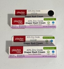 SET OF 2 Playtex Baby Diaper Rash Cream Maximum Strength Quick Effective Relief Diaper Rash Cream price