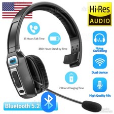 Trucker Headset Wireless Bluetooth 5.2 AI Noise Cancelling Mic For Phones PC Bluetooth Headset price