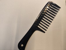 Pente de Dentes Largos Preto para Cabelos Cacheados Crespos Longos desembaraçar Hair Dryers price