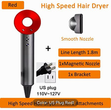 High Speed Travel DysonHair Dryer Red/Gray US Plug 110V-127V Magnetic Nozzle 1.8 Hair Dryers price