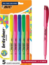 BIC Brite Liner Highlighters, Chisel Tip, School Supplies for Students and Teach Highlighter Pen price