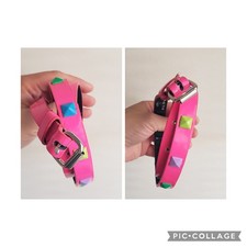 Hot Pink Colorful Rainbow Studded Punk Rock Raver Waist Belt Women's Belt price