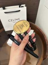 Women's Celine Black Leather Belt (W: 13mm/0.51in; L: 80/32) Women's Belt price
