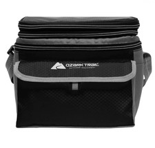 Ozark Trail Insulated Cooler Bag 12 Can Capacity Black Soft Cooler W/Strap Coolers price
