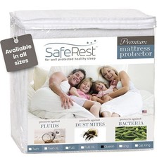 SafeRest Queen Mattress Protector Waterproof Hypoallergenic Zip White Bedroom Mattress Protector price