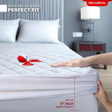 EXTRA DEEP QUILTED WATERPROOF MATRESS MATTRESS PROTECTOR FITTED BED COVER Mattress Protector price