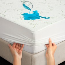 Bamboo Mattress Protector Deep Pocket Waterproof Breathable Fitted Bed Cover Mattress Protector price