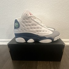 Jordan Air Jordan 13 Retro Unisex Kids High Top Leather Lace Up White/Gray/Blue Unisex Children's Casual Shoes price