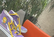 Vans Off The Wall Sk8-Hi Suede High Top Sneaker Purple/Yellow Lace-Up Unisex Children's Casual Shoes price