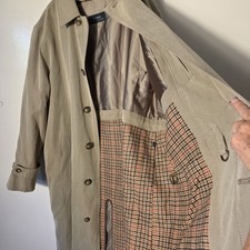 Lauren Ralph Lauren Mens Trench Mac Walking Coat  Removable Lining Size 46 R Tan Long Coat price