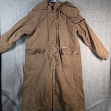 Driza-Bone Riding Coat Mens Medium Brown Waxed Canvas Long Duster Australia Long Coat price