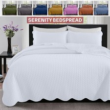 Reversible Quilt Bedspread Set Lightweight Soft Summer Bedding Throw Queen King Bedspread price