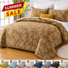 Velvet Bedspread Set – Soft Plush Coverlet with Pillow Shams, All-Season Bedding Bedspread price