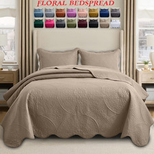 Floral Quilt Set Lightweight Bedspread Coverlet Set with Pillow Sham Queen King Bedspread price