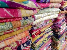WHOLESALE LOT INDIAN VINTAGE  KANTHA BLANKET THROW HIPPY QUILT BOHEMIAN Bedspread price