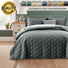 3 Piece Chevron Pattern Reversible Bedspread Quilt Set Soft Bedding Sets Queen Bedspread price