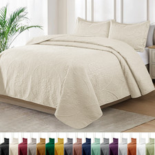 Luxury Bedspread Set 3 Piece Quilted Coverlet Bed Throw Queen King Size Bedding Bedspread price