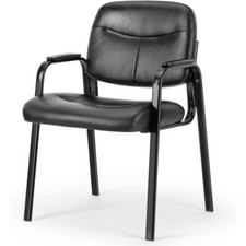 1 Pc Waiting Room Chair w/Padded Arms Leather Home Office Guest Reception Chair Office Waiting Chair price