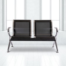 2-Seat Airport Waiting Chair Clinic Bench Office Reception Room Salon Black Office Waiting Chair price