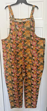 Lucy And Yak Ragan Boho Jumpsuit Floral Overalls Organic Cotton Size US 18R Women's Jumpsuit and Dungarees price