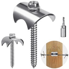 304 Stainless Steel Fence Staples Reusable Fasteners 1.6" Screw 50Pcs Wire Staple Wire price