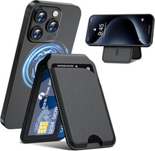 Magnetic Wallet for iPhone, Leather Card Holder, RFID Blocking, Black Case Unisex Card Holder price