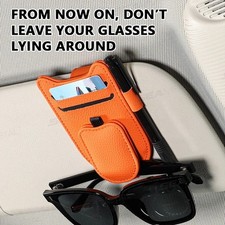 Car Sun Visor Glasses Holder Magnetic Sunglasses Clip Card Storage Organizer Bag Unisex Card Holder price