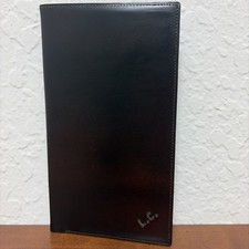 Vintage Loewe Smooth Calfskin Leather Wallet/Checkbook Card Holder Brown/Spain Unisex Card Holder price