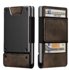 Mens Wallet Slim Metal Card Holder Cash Strap Minimalist Pull Tab Wallet for Men Unisex Card Holder price