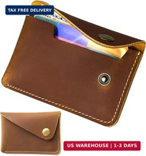 Minimalist Genuine Leather Card Holder Slim Envelope Wallet Men Women Retro Gift Unisex Card Holder price
