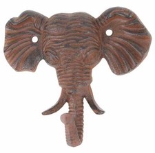 Towel Hat Bath Robe Jewelry HOOK Elephant WALL HOOK Rustic Finish Trunk Up Bathrobe Hanger price
