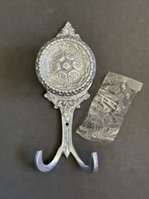 Vintage Silver Cast Aluminum Metal Bath Robe/Towel Hook ~ Coat & Hat Hanger Bathrobe Hanger price