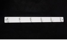 Organizer 6 Hooks Wall Hanging Coat Towel Hat Bathrobe Hanger Steel Metal White Bathrobe Hanger price