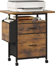 Rolling Mobile File Cabinet w/2 Drawers&Open Storage Shelf Office Printer Stand Filing Cabinet price